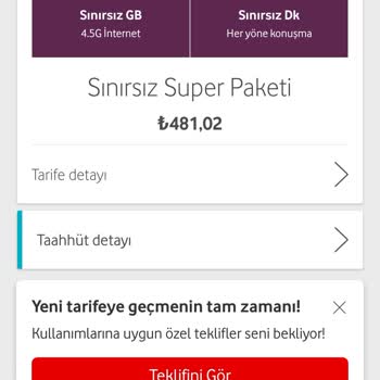 Vodafone Sınırsız Tarifeye Sınırlı Hotspot