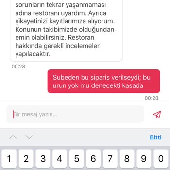 Yemeksepeti Online Sipariş Platformunda Geciken Ve İptal Edilen Sipariş Sorunu