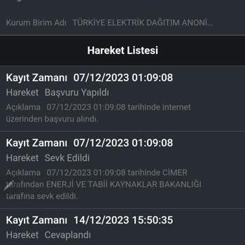 Gediz Elektrik Perakende Gediz, Enerji Bakanlığı, CİMER