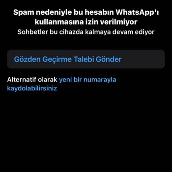 WhatsApp Giriş Sorunu Ve Spam Şikayeti