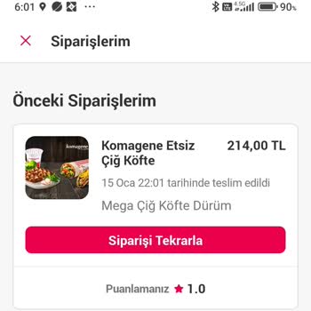 Yemeksepeti Siparişin Geç Teslim Edilmesi Ve Değerlendirme İşlemleriyle İlgili Yaşanan Sorunlar