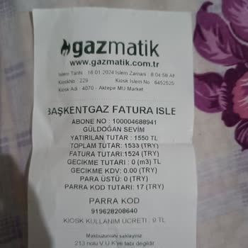 Gaz Matik Para Üstü Vermedi