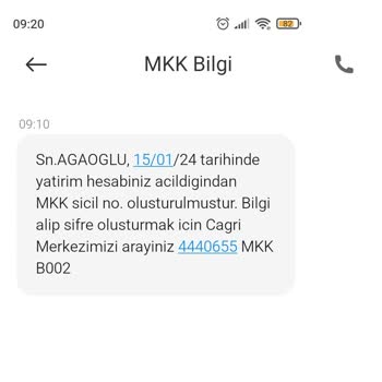 Merkezi Kayıt İstanbul MKK Haberim Olmadan Adıma Hesap Açmış.