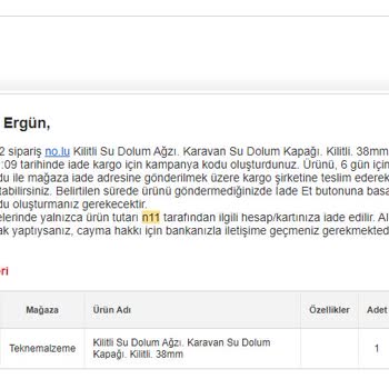 N11 İade Sıkıntısı - Çözüm Merkezi Yavaşlığı