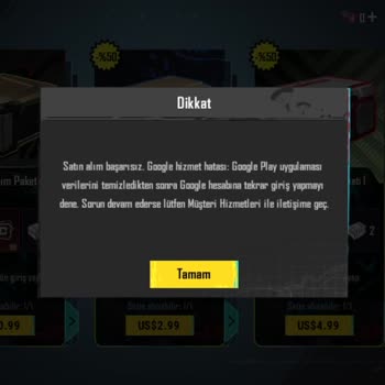 PUBG (Pubgmobile.com) UC Yükleme Hatası