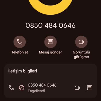 Türk Telekom 00850 484 0646 Açmayın