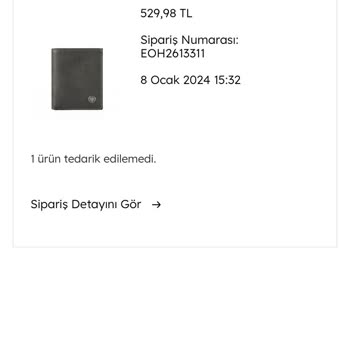 Mavi Siparişim İçin Tedarik Edilemedi Yazıyor