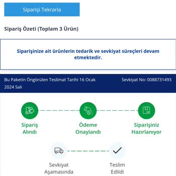 Avansas Siparişimi Belirttikleri Tarihte Teslim Etmiyorlar