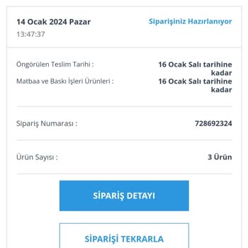 Avansas Siparişimi Belirttikleri Tarihte Teslim Etmiyorlar