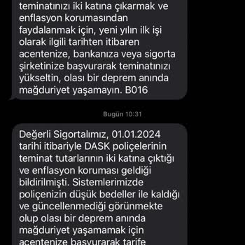 Türkiye Sigorta DASK Teminat Güncellemesi Çıkmazı!