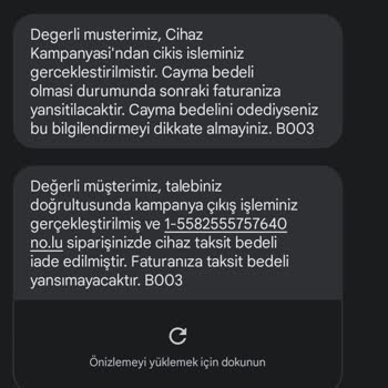 Vodafone Yenilenmiş Cihaz İade Sorunu