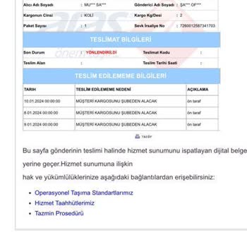 Aras Kargo Sorunu Kaybolan Ve Dağıtıma Çıkmayan Kargo