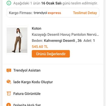 Trendyol Yanlış Beden Gönderdi Değişim Yapmıyor