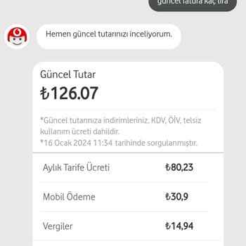 Vodafone Haksız Mobil Ödeme Geç Tahsilat Bedeli Yansıtıyor.