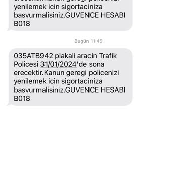 Güvence Hesabı Güvencehsb Gelen Mesaj