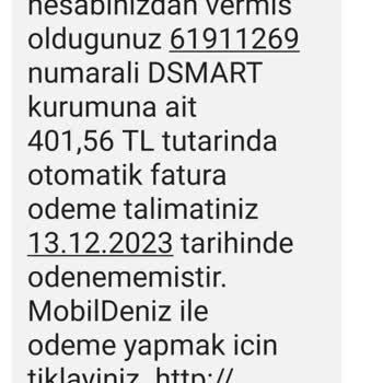 DSmart Vefat Sonrası Abonelik İptalime Haksız Cayma Bedeli Çıkartıyor.