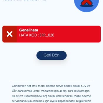 Midasbuy Genel Hata Veriyor