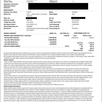 Axa Sigorta Trafik Sigortası Kapsamında Zararın Karşılanmaması Şikayeti