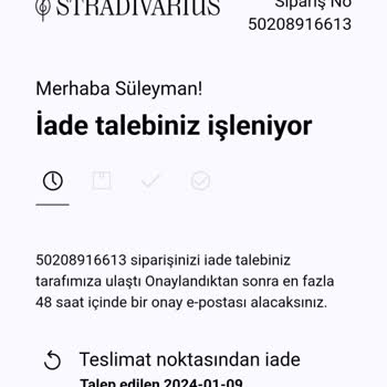 Stradivarius Online Kot Pantolon Alışveriş Ve İademin Eksik Ödenmesi