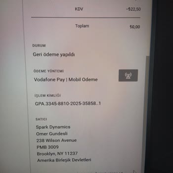Vodafone Pay Vodafone Geri Ödeme Yapmıyor