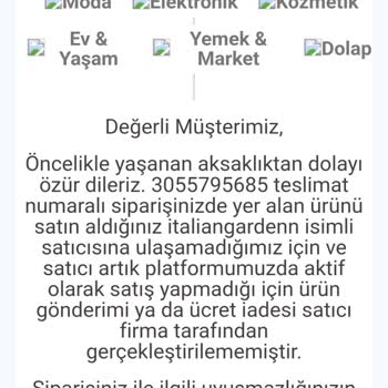Trendyol Güvenli Olmayan Satıcı İş Birliği!