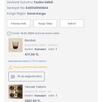 LC Waikiki Ve Bella Maison Firmasi Kırık Ürün Gönderdi
