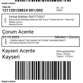 Vivense Kargo Takip No Eşleşmemesi