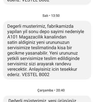 A101 Çamaşır Makinesi Siparişi Gecikme