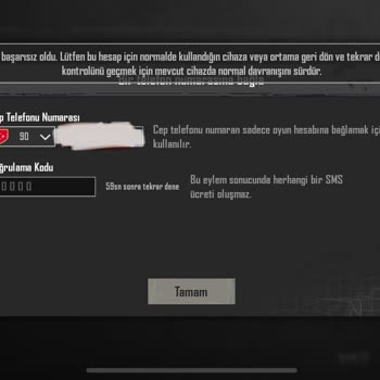 PUBG Mobile Hesabıma Numara Bağlanmıyor!