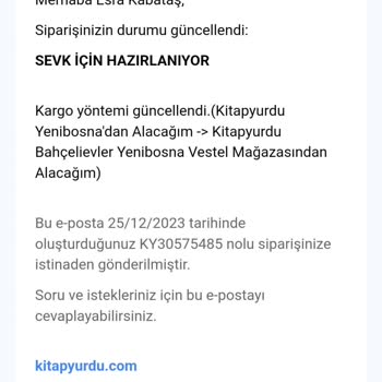Kitapyurdu Siparişim Gecikti Ve İade İstiyorum