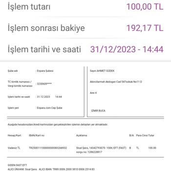 Milli Piyango 100yl Paramı Vermediler