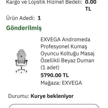 Epttavm; Exvega Andromeda Oyuncu Koltuğu Gelmedi Hâlâ