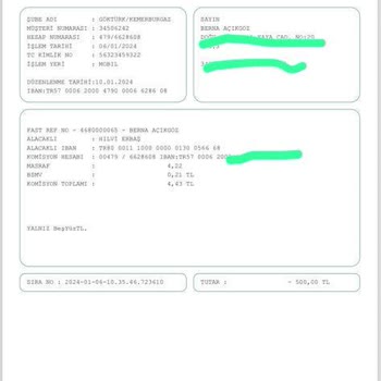 Bianca Butik - Vanilin Design Teslim Edilmeyen Ürün Hk.