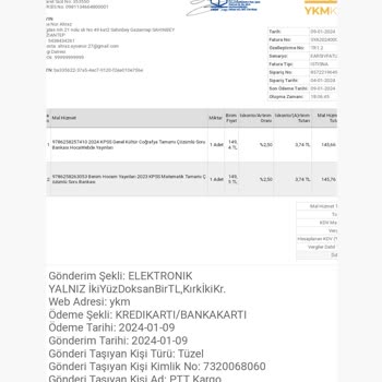 YKMkitap YKM Siparişi Göndermiyor
