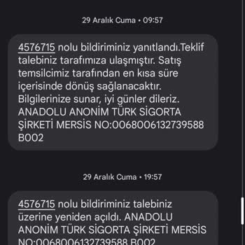 Anadolu Sigorta İlgisiz Ve Müşteriye Önem Vermiyor