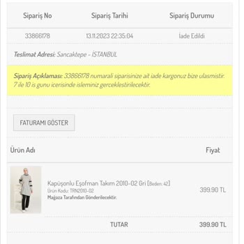 Sefamerve İade Sorunu