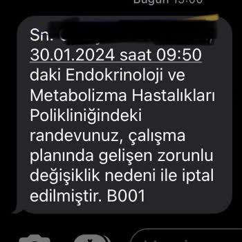 Kocaeli Şehir Hastanesi Endokrin Randevusu İptal Edildi