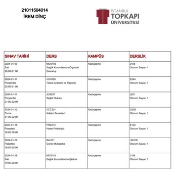 İstanbul Topkapı Üniversitesi Ödev Tesliminde Yaşanan Sorun