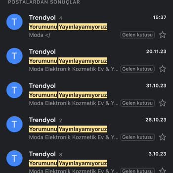 Trendyol Yorum Yapmaya İzin Vermiyor