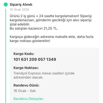 Trendyol Express Dolap Uygulaması Zamanında Kargonun Alınmaması