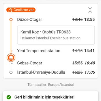 Kamil Koç Geciken Otobüs Seferi