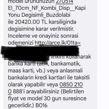 Arçelik Buzdolabı Değişim Fiyat Farkı