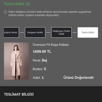DeFacto Yeni Alınmış Kabanın Tiftiklenmesi