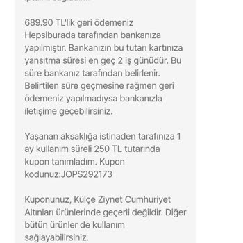 Hepsiburada, Penti Sipariş İptali Şikayeti