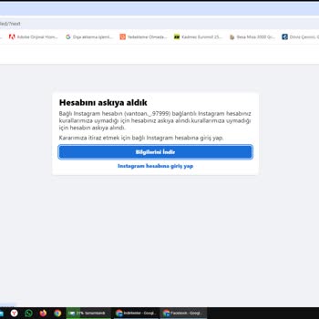Facebook Askı :Instagram Hesabımla Alakası Olmayan Hesaptan Askıya Ald