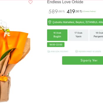 Taze Çiçek (tazecicek.com) Hayal Kırıklığına Uğrattı: Çiçek Siparişim