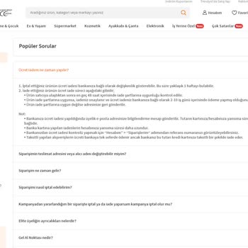 Trendyol Teslim Ve İptal Edilmeyen Sipariş