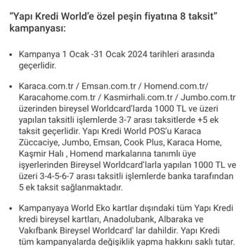 Yapı Kredi Ve Karaca Kampanya Uyuşmazlığı