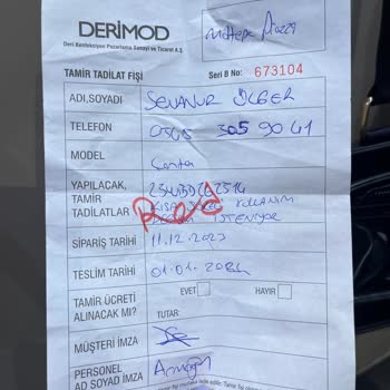 Derimod'dan Alınan Çanta Mağduriyeti