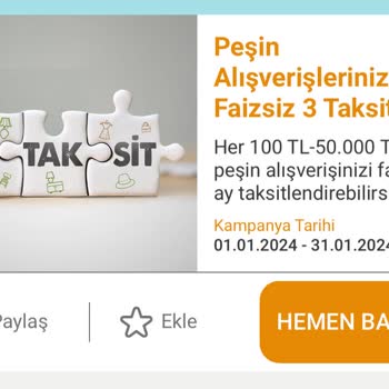 VakıfBank Peşin Harcamaya 5 Taksit Kampanyası